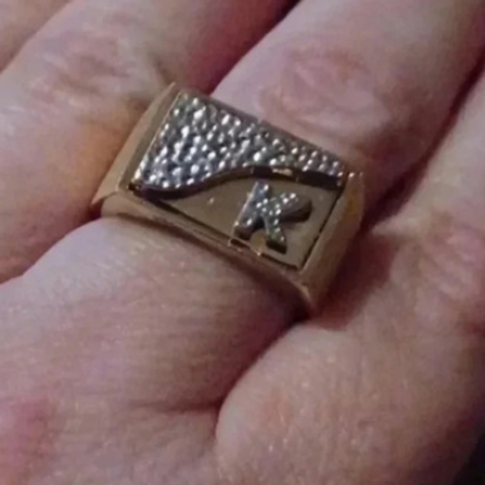 Gold plated men's ring